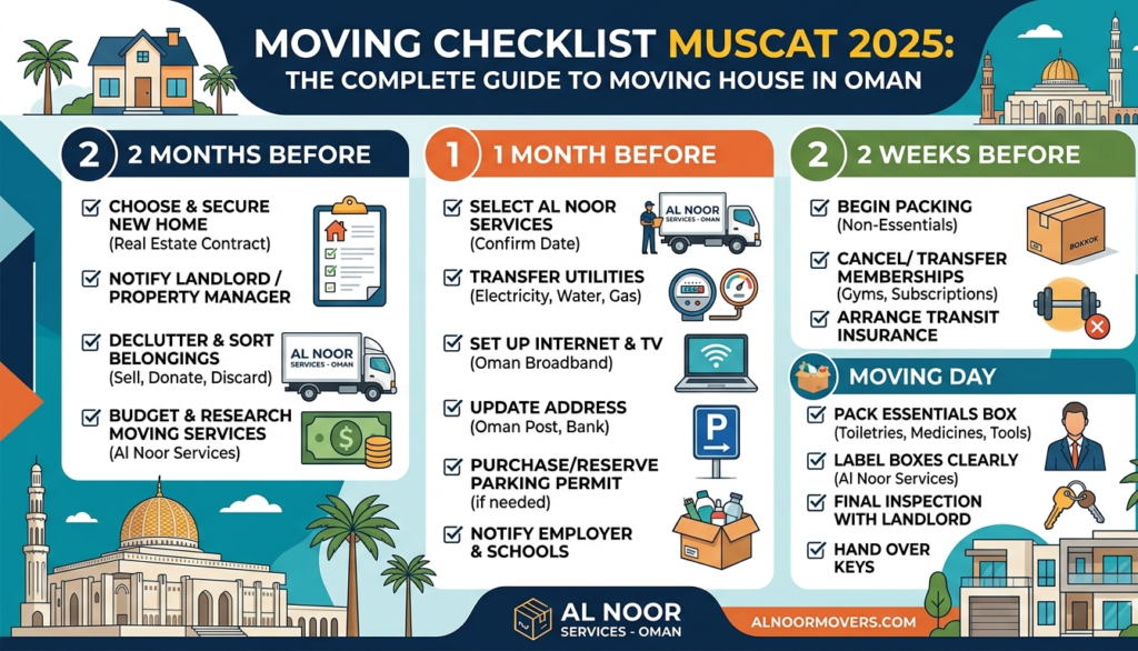 moving checklist Muscat