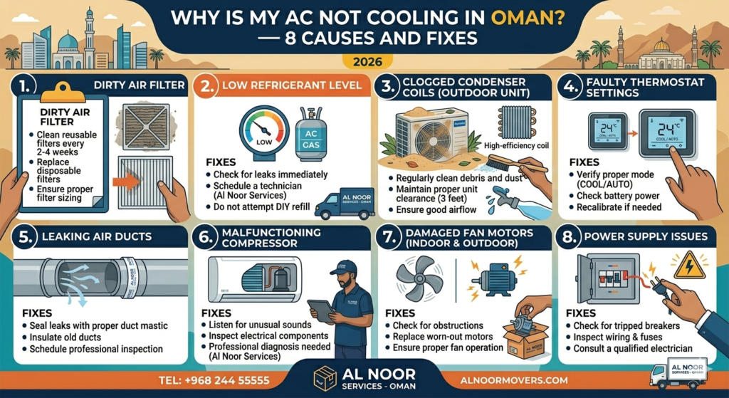 AC not cooling in oman
