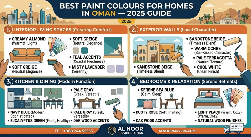 Best Paint Colours for Homes in Oman 2025