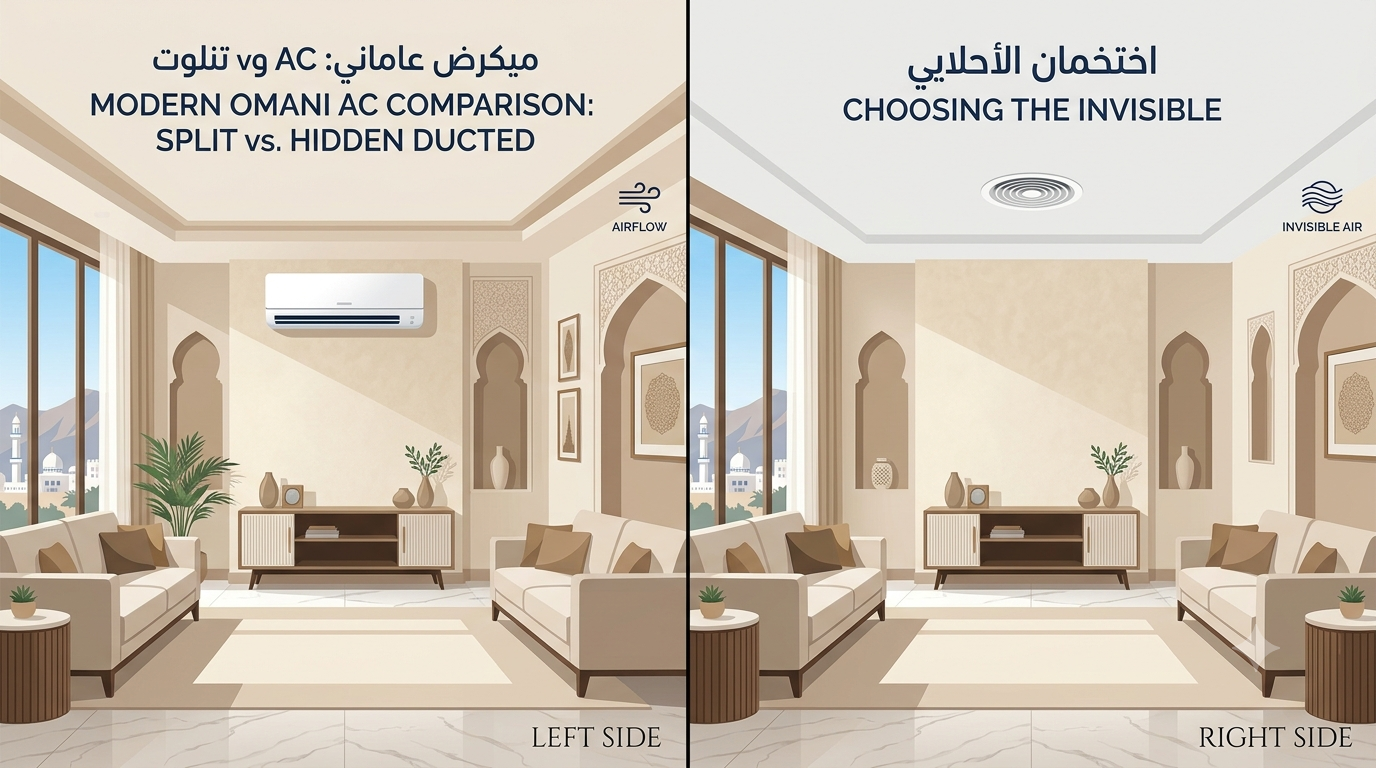 Split AC vs Ducted AC in Oman — Which Is Better for Your Home in 2026?
