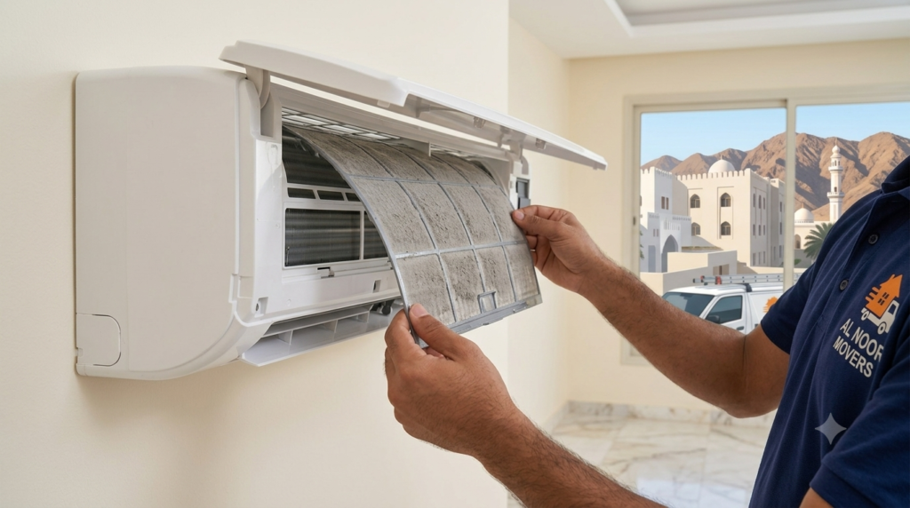 clean your AC filter at home in Oman